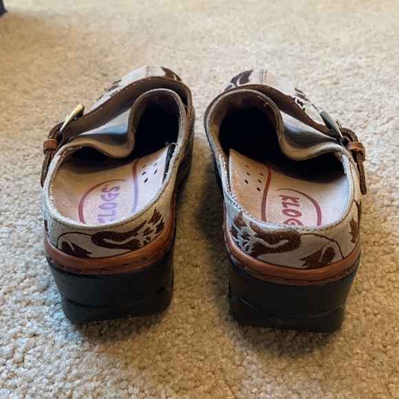 Klogs Austin Suede Tapestry Clog Mule 7.5 Western Floral Leather Slip-On Comfort - Picture 8 of 13